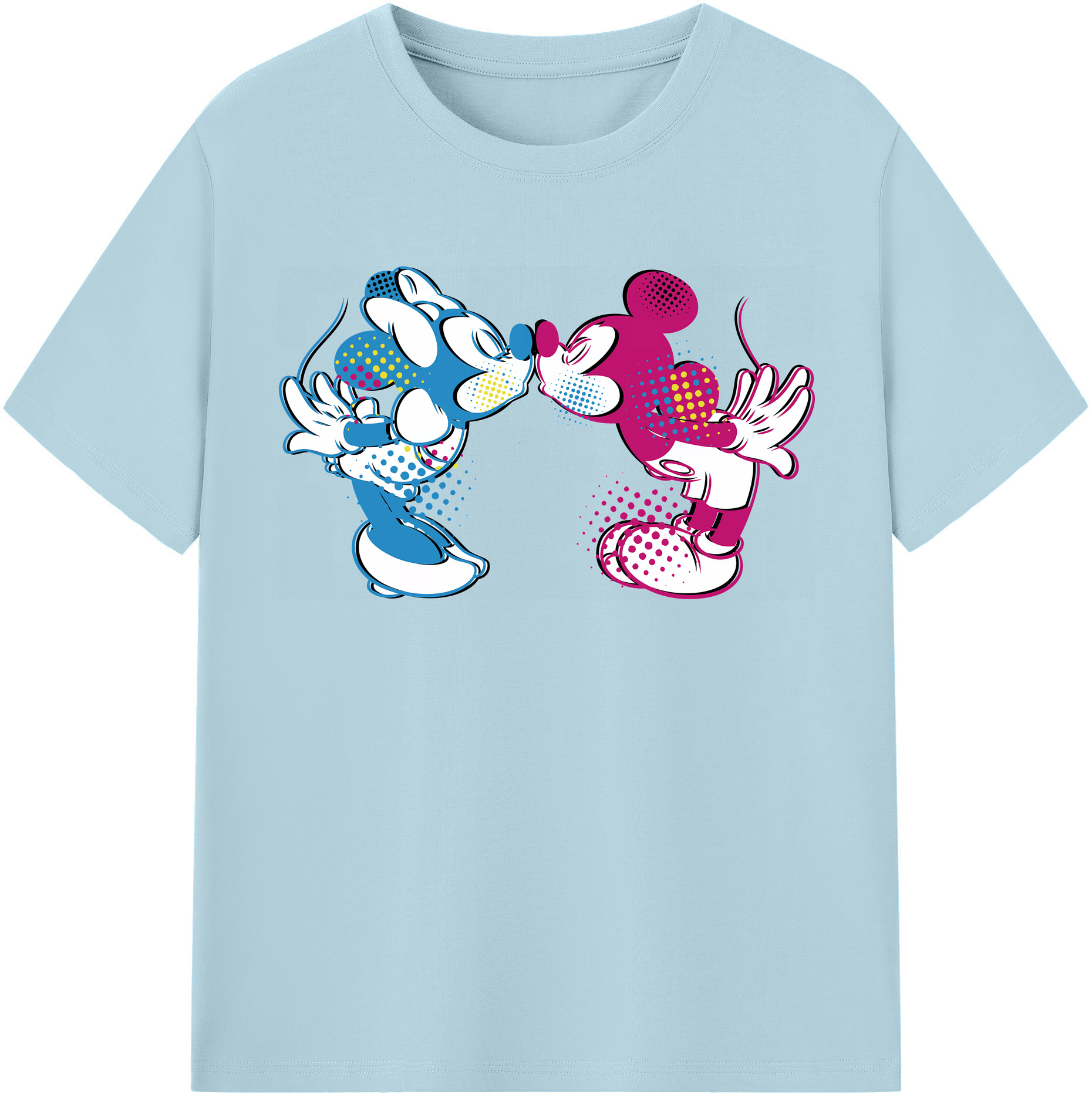 （画像用） ミッキーマウス Mickey Mouse 綿100％半袖Tシャツ（フロントプリント）